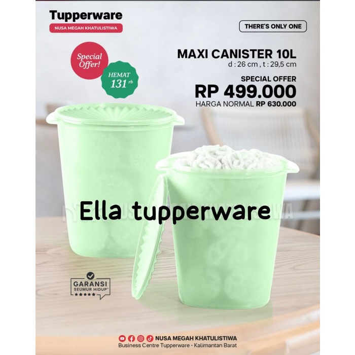 Giant Canister Toples Kerupuk Tupperware