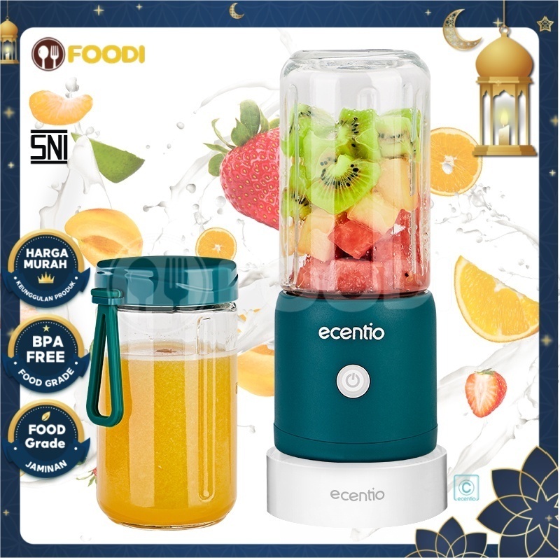 Ecentio juicer blender jus portable/blender mini portable Kaca/juicer portable 6/8 mata pisau