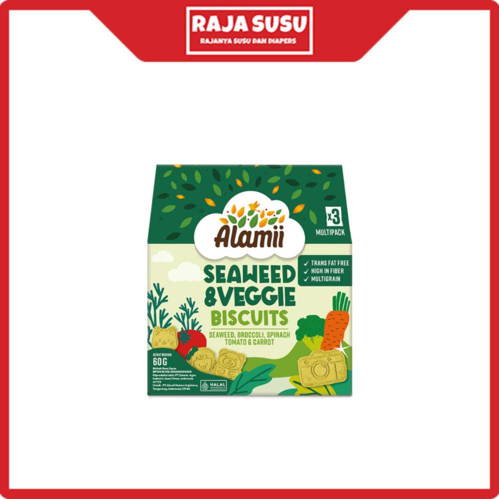 

ALAMII BISCUITS SEAWEED & VEGGIE 60GR - RAJA SUSU