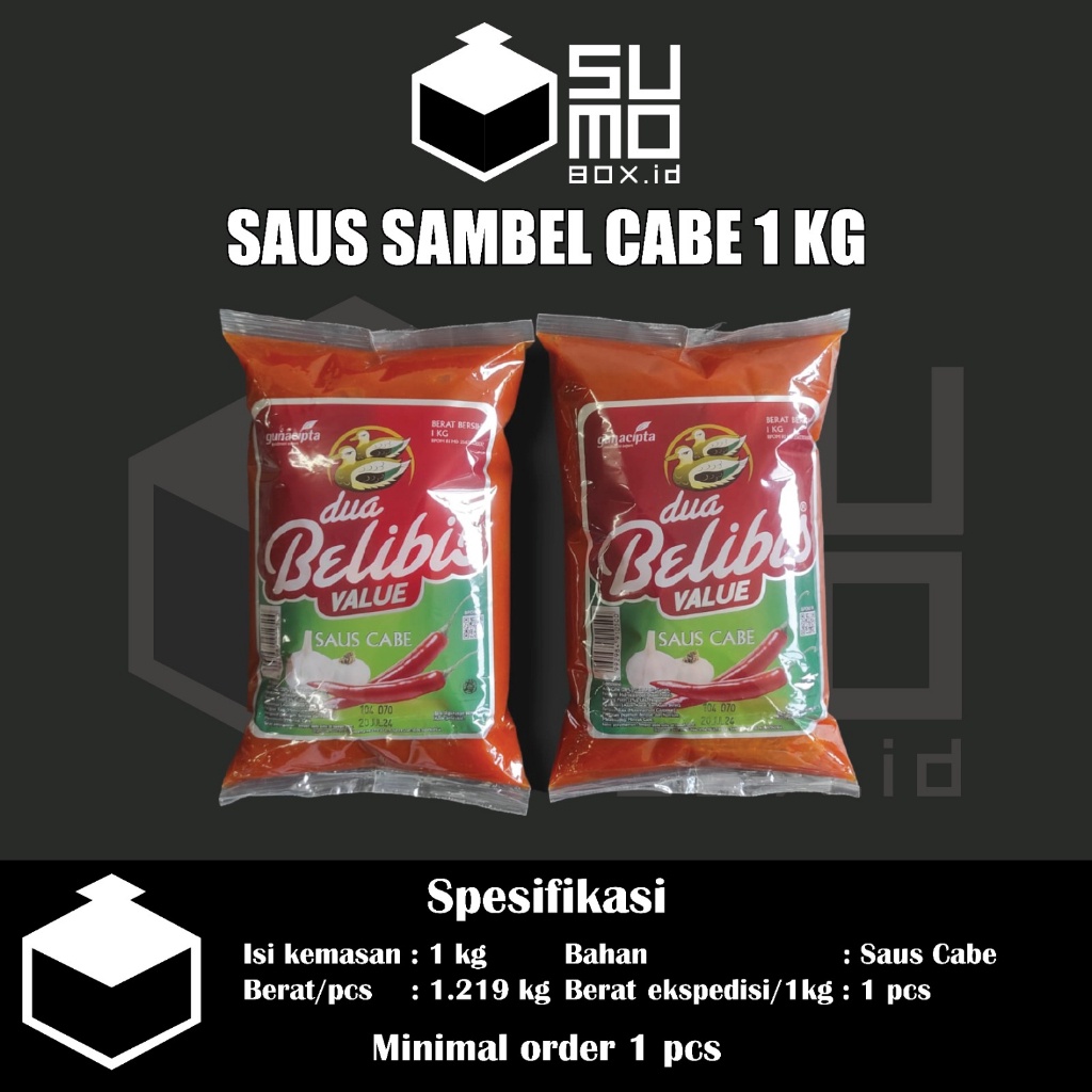 

HJE [1KG] Saus Cabe Dua Belibis Value 1 kg Chili Sauce Sambal Saos Halal