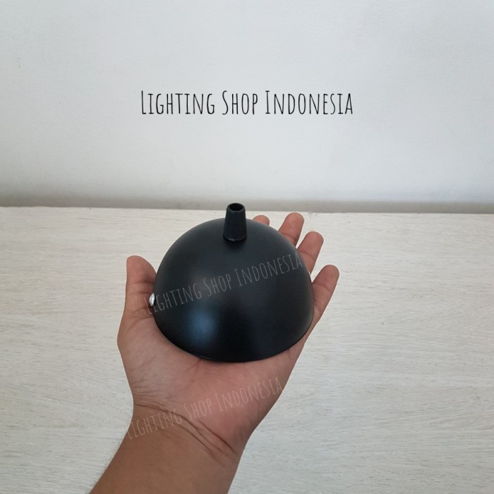 Kop (Dop) Base Plafon Untuk Lampu Gantung 1 Lampu Warna Putih Cembung