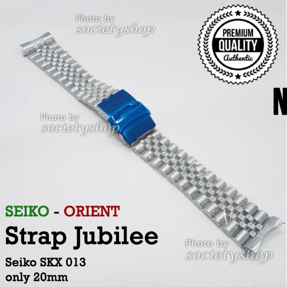 Jubilee Strap Rantai Jam Tangan Seiko 013 Skx13 Watch 20Mm Tali 20