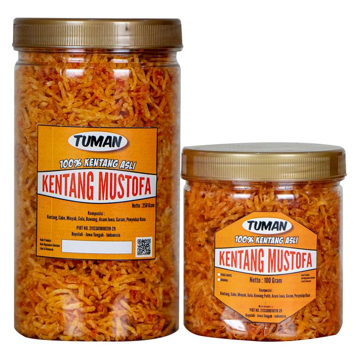 

Camilan Crispy Goreng Tuman Kentang Mustofa Pedas Manis dan Original 250gr dan 100gr Makanan Cemilan