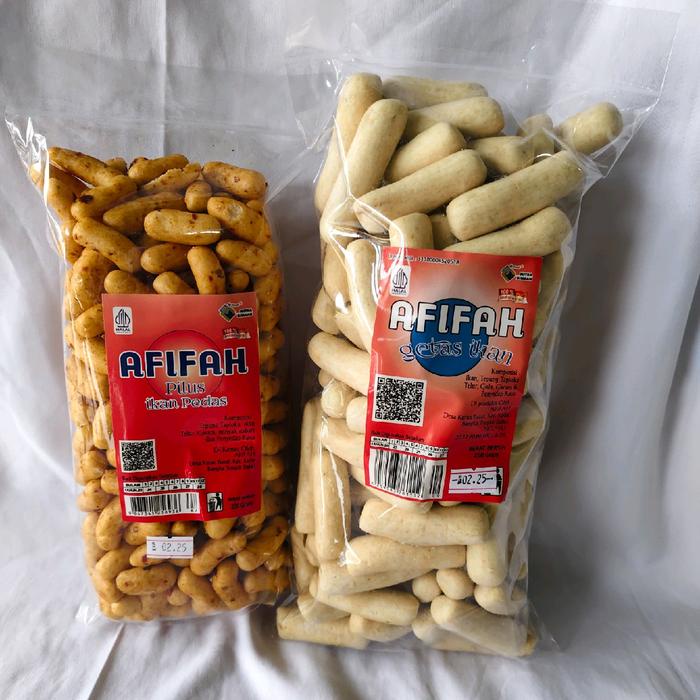 

Getas Ikan panjang 250gr & pilus pedas 200gr