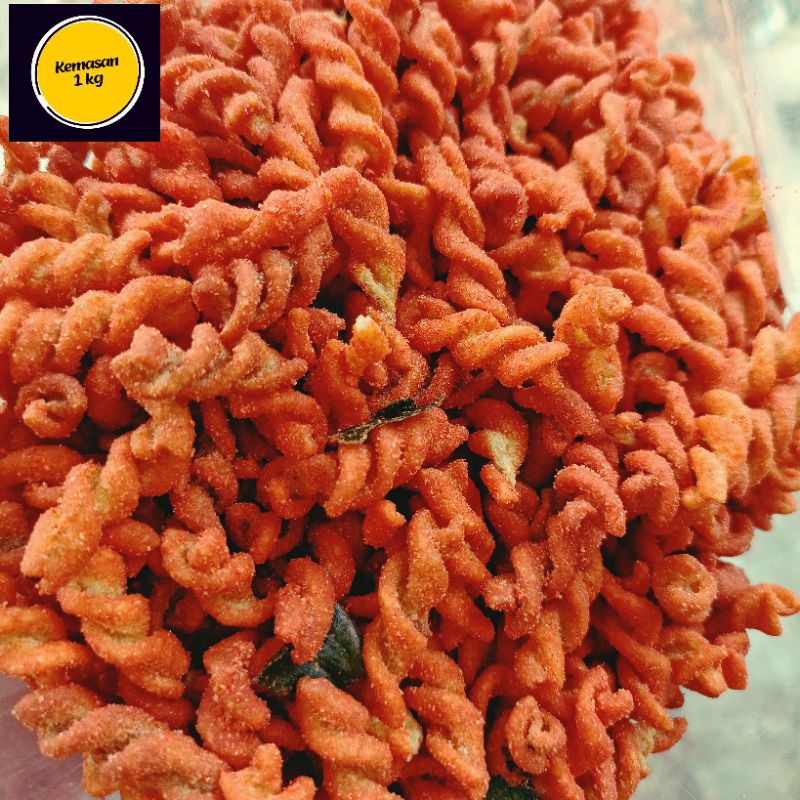 

Makaroni spiral ulir pedas gurih daun jeruk 1kg