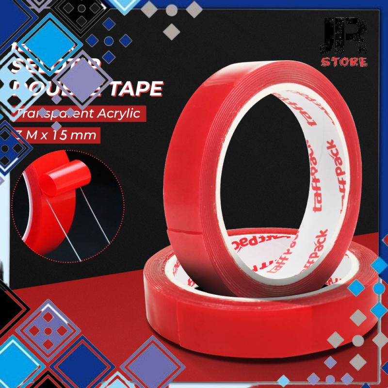 

Selotip Double Tape Transparent Acrylic 3m 15mm Hl878 Red