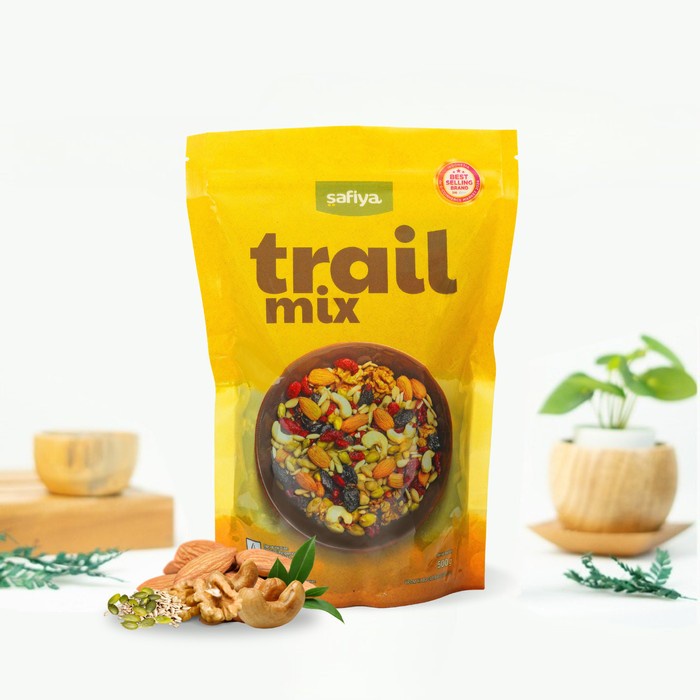 

Trail Mix Safiya All Varian Dried Fruit Mix Nut and Seed Cemilan Sehat Premium
