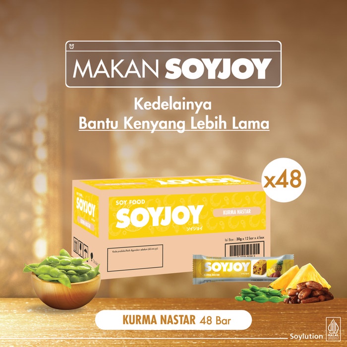 

SOYJOY Snack Bar Kedelai Kurma Nastar isi 48 Bar