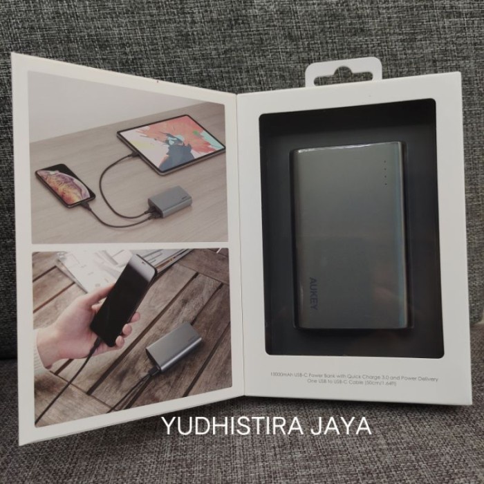 Murah Aukey Pb Xd12 Powerbank 10000Mah With Quick Charger 3.0 Pd Original