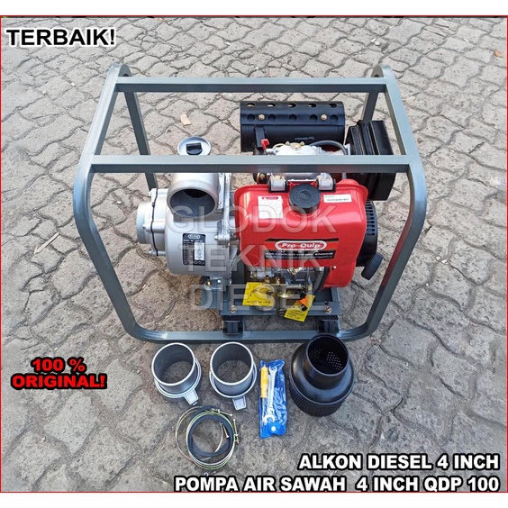 BIG SALE PRO-QUIP QDP-100 Mesin Pompa Air Alkon Diesel Solar 4" Inch Sedot Air Sawah Irigasi Ledeng