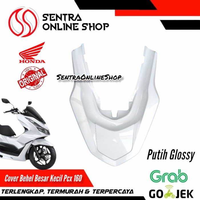 Cover behel stop besar kecil putih glossy pcx 160 original Kode 595