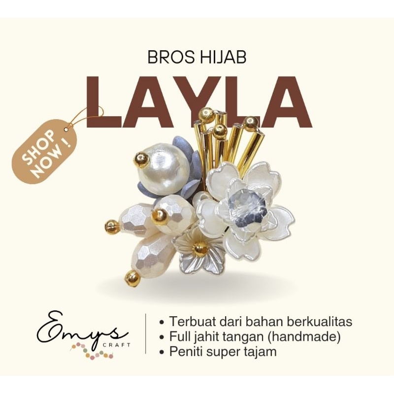 Emys Craft - Bros Layla / Bros Kerah / Bros Hijab / Bros Baju / Bros Mini / Bros Bunga