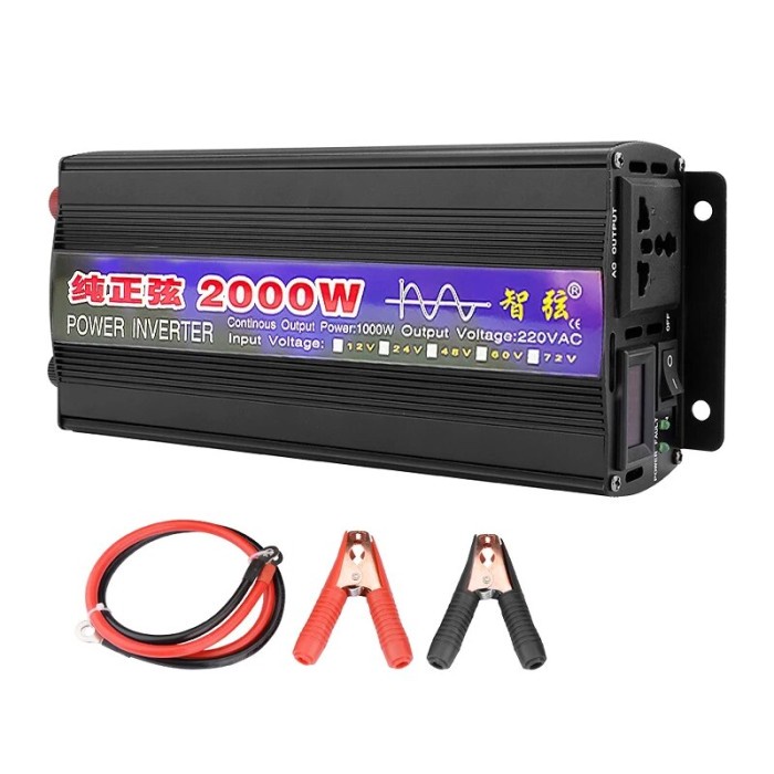2000W Pure Sine Wave Inverter Voltage Transformer Power Inverter DC