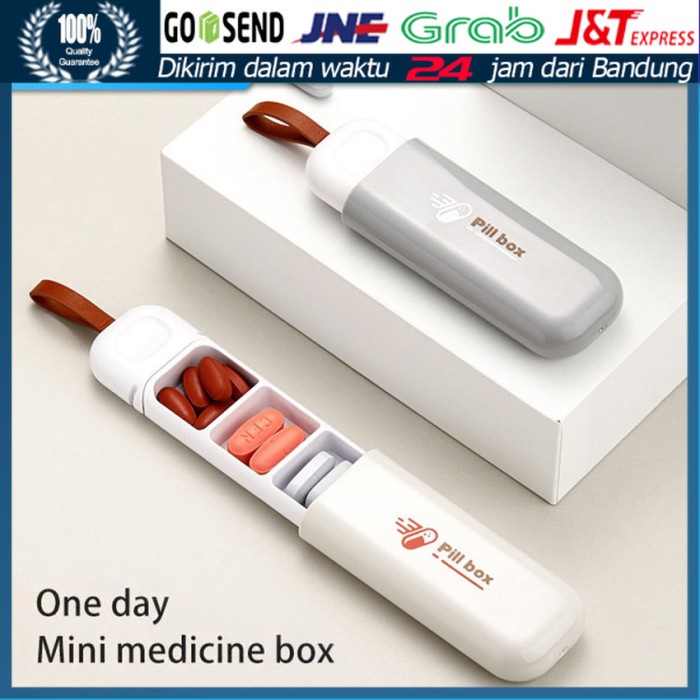 ADT- DAILY PILL BOX 3 Grids Kotak Obat Portable Mini Medicine Pill Box