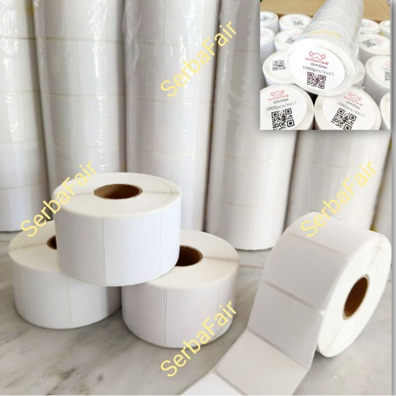 

IK! Label Thermal 40x30MM 1 ISI 1000 PCS / Sticker Barcode 40x30