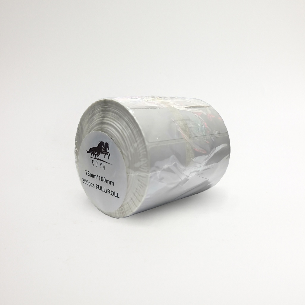 

IK! Label Resi Kertas Thermal Label Sticker 78 x 100 mm 300 PCS Merk Kuya