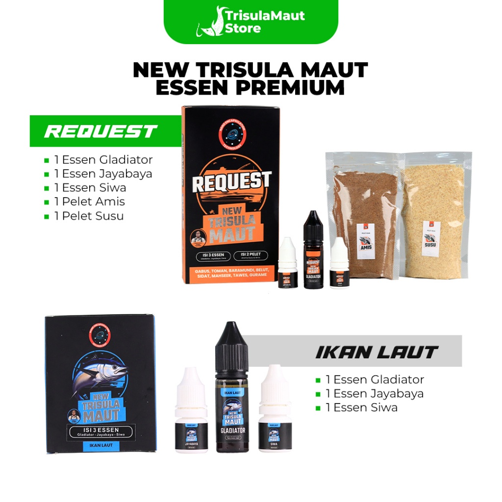 New Trisula Maut Essen Harian Juara Pancing Terbaik Ikan Mas Lomba Nila Liar Lele Babon Patin Laut