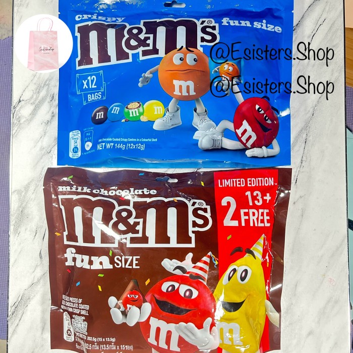 

Diskon M&M'S Chocolate Crispy Milk Chocolate Fun Size Coklat Mnm Cokelat M&M Ready