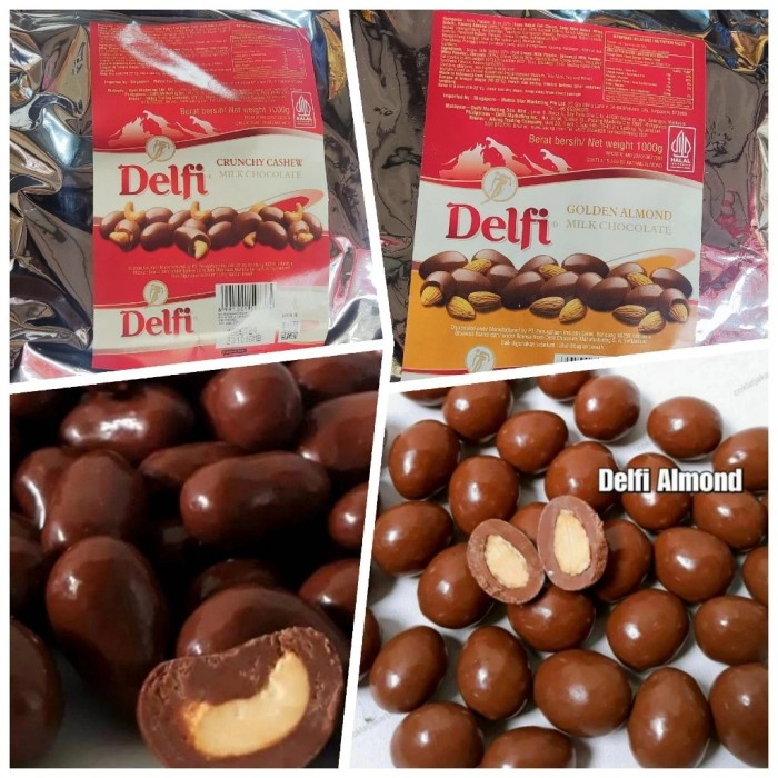 

Terlaris Coklat Lebaran Delfi Drages Mede/ Almond 1000 Gram 1 Kg Delfi Chic Choc 750 Gram Kemasan