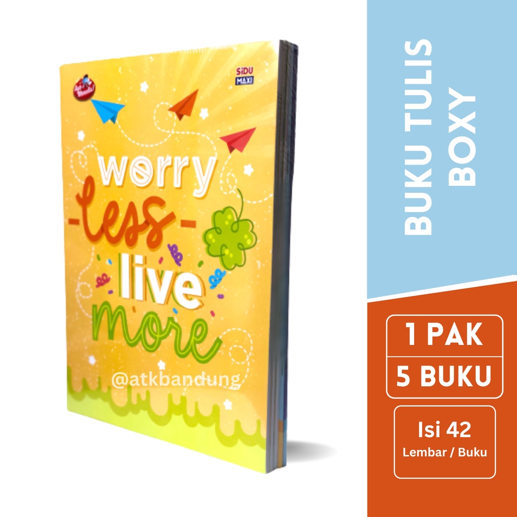 

IK! Sinar Dunia Buku Tulis SIDU MAXI Ukuran Boxy B5 42 Lembar - Jual Pak ( isi 5 )