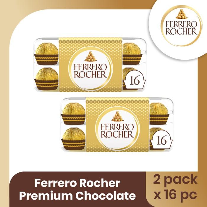 

Promo Ferrero Rocher Premium Chocolate Isi 16Pcs - Twinpack Coklat Susu Ready