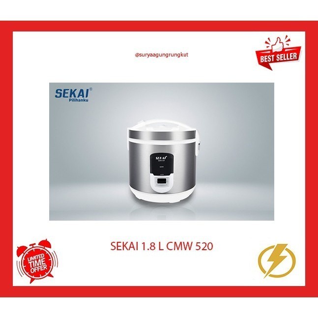 RICE COOKER SEKAI 1,8 LITER 395 WATT - CMW 520