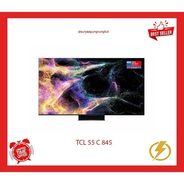 DIGITAL QLED TV TCL 55 INCH GOOGLE TV - 55 C 845