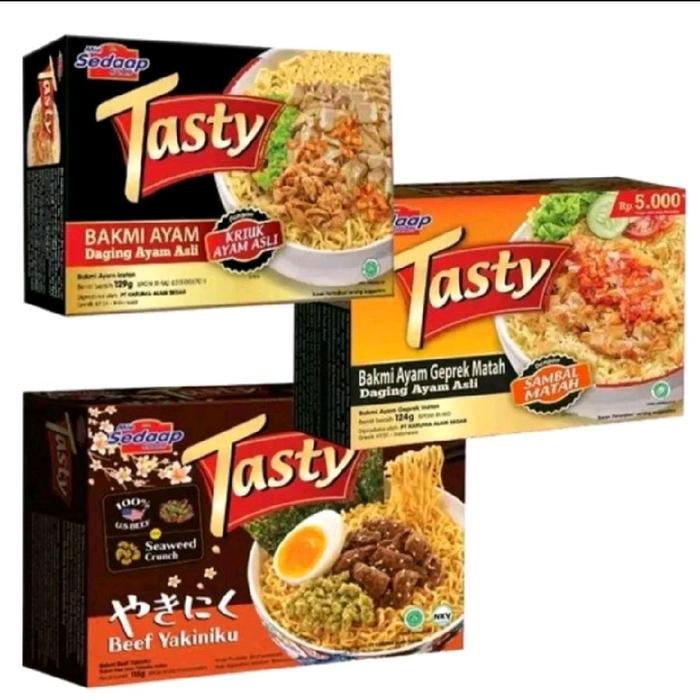

Ready Sedaap Mie Tasty 120 Gr Mie Sedaap Instan Bakmi Ayam 5 Pcs Random