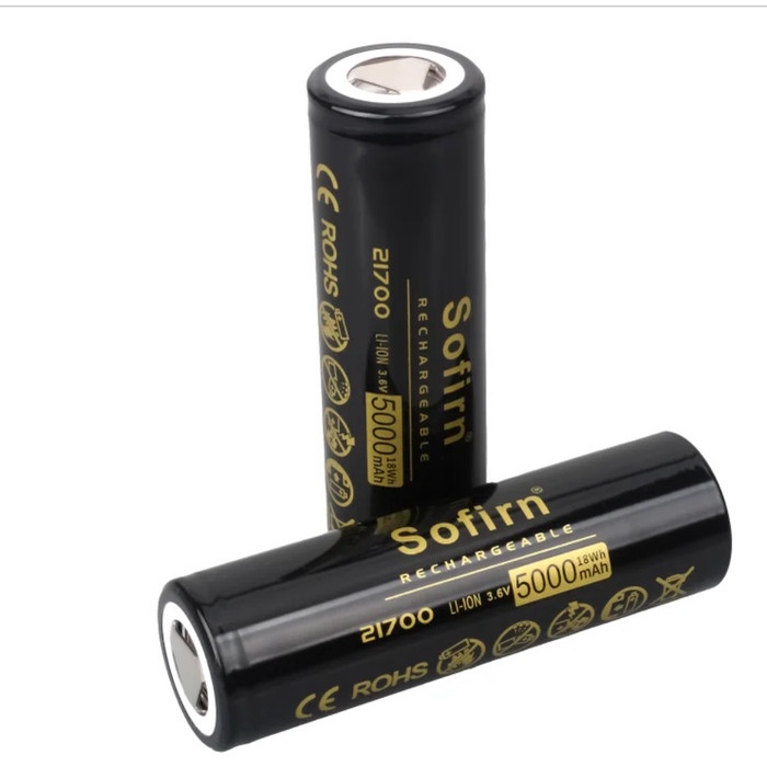 Baterai Sofirn 21700 5000mAh Flat-Top and Button-Top Batteries Battery