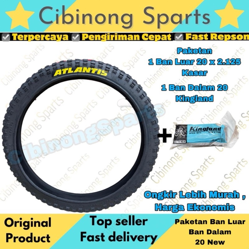 Ban Luar dan Ban Dalam Paket Ban Luar dan Ban Dalam Sepeda BMX, Mini, Lipat, Anak, MTB Ukuran 20 x