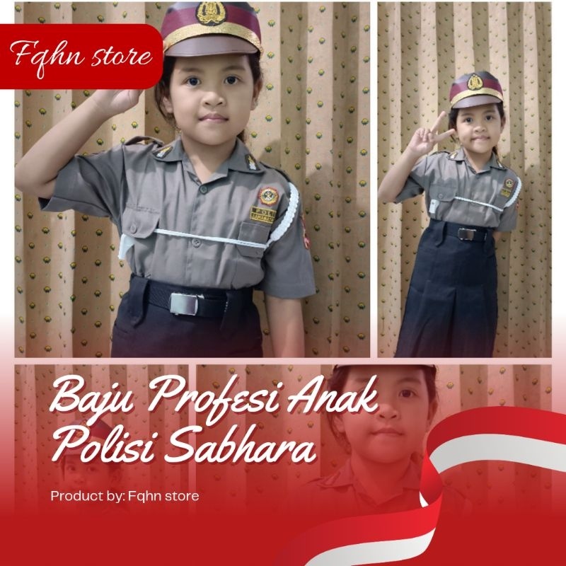 Baju Profesi Anak/Baju Polisi Sabhara Anak Cewek (Rok)