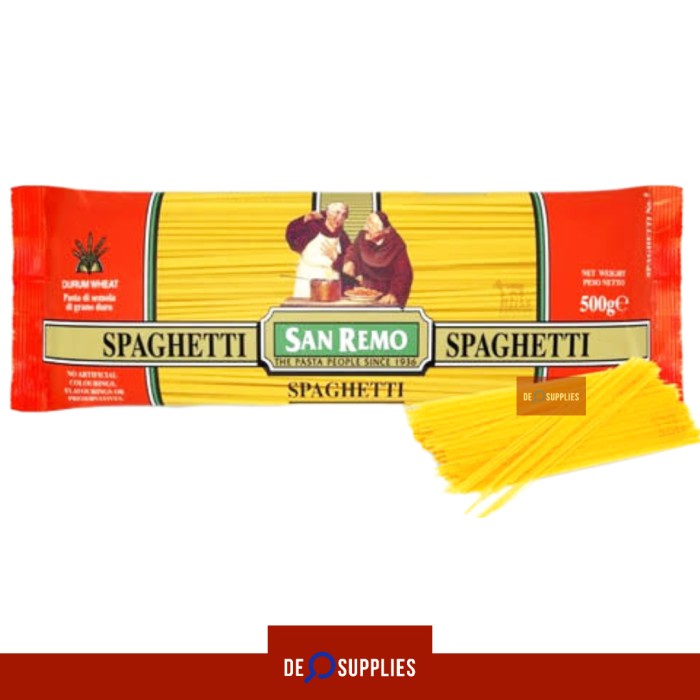 

Ready San Remo Spaghetti Pasta 500Gr - Italy Spagheti Sanremo Premium