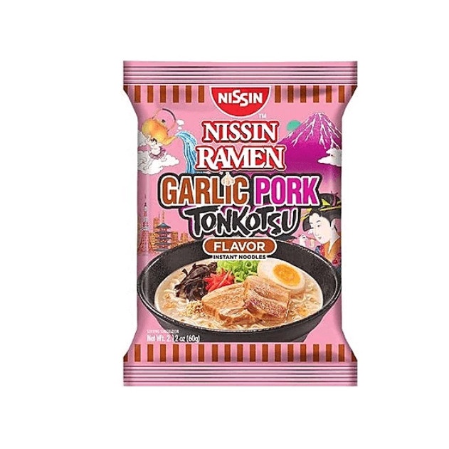 

Ready Nissin Garlic Ramen Pork Tonkutsu 60G Mie Instan Impor Filipina