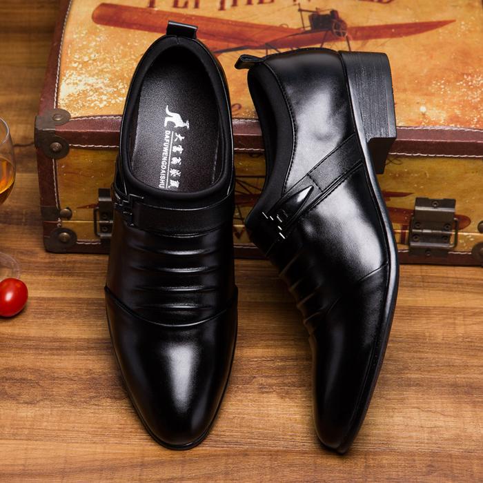 Terbaru Prelesty Klasik Fashion Sepatu Pantofel Pria Tanpa Tali Kerja Kantor Formal Hitam Putih