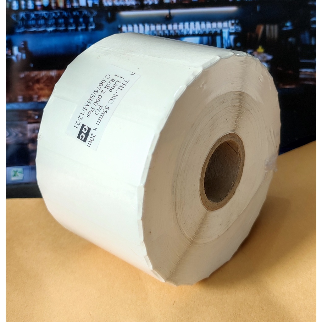 

IK! ETIKET LABEL THERMAL 55x20 ISI 2000PCS STIKER BARCODE 55X20MM 55 X 20