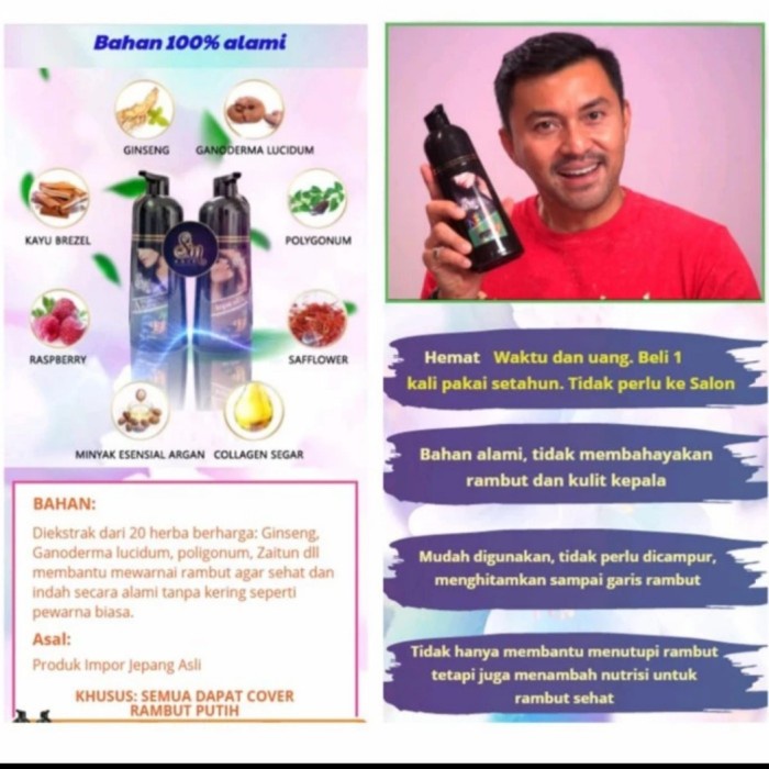 Sin Hair Sinhair Shampo Penghitam Uban Original Import Jepang High Quality