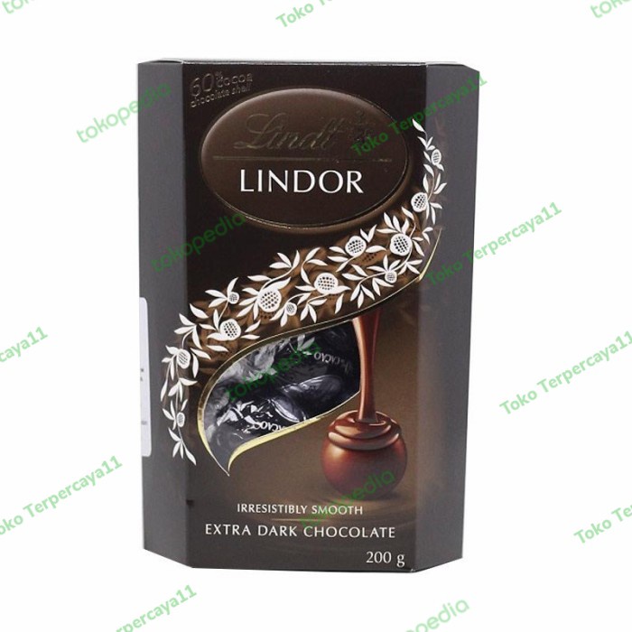 

Diskon Lindt Lindor Cornet Assorted Extra Dark Chocolate 60% 200Gr Coklat Ready