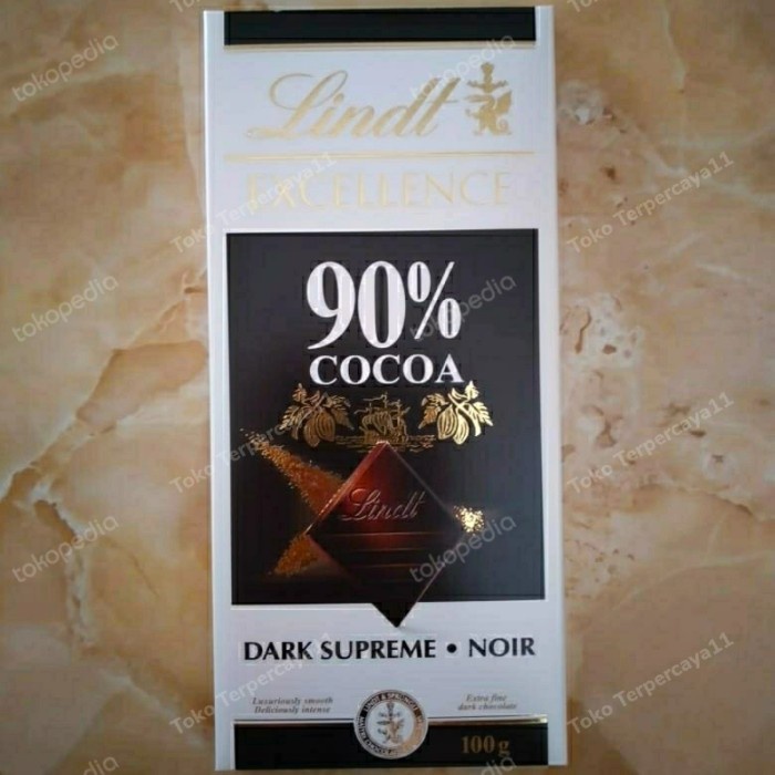 

Terlaris Coklat Lindt Excellence 90% Dark Chocolate Ready