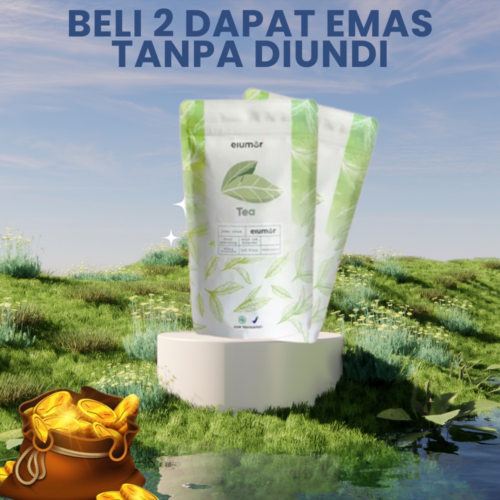 

( PROMO ) [BELI 2 DAPAT EMAS] Elumor Isi 30 Kantong Teh (Teh Pelangsing Herbal Alami) BPOM BEST