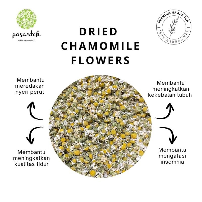 

( PROMO ) [Pasarteh Sample Pack] Chamomile Bunga Chamomile Chamomil Teh Herbal Teh Insomnia BEST