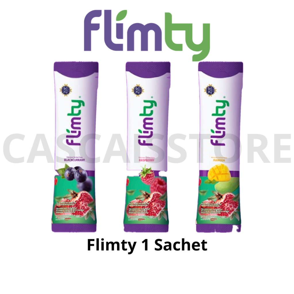 

( PROMO ) Flimty Fiber 1 Sachet Rasa Blackcurrant Raspberry Manga Minuman Detox Diet Eceran Satuan
