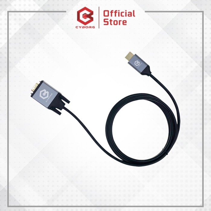 Cyborg HDMI Converter Cable Converter ( HDMI To VGA ) Non Audio 1.8 M