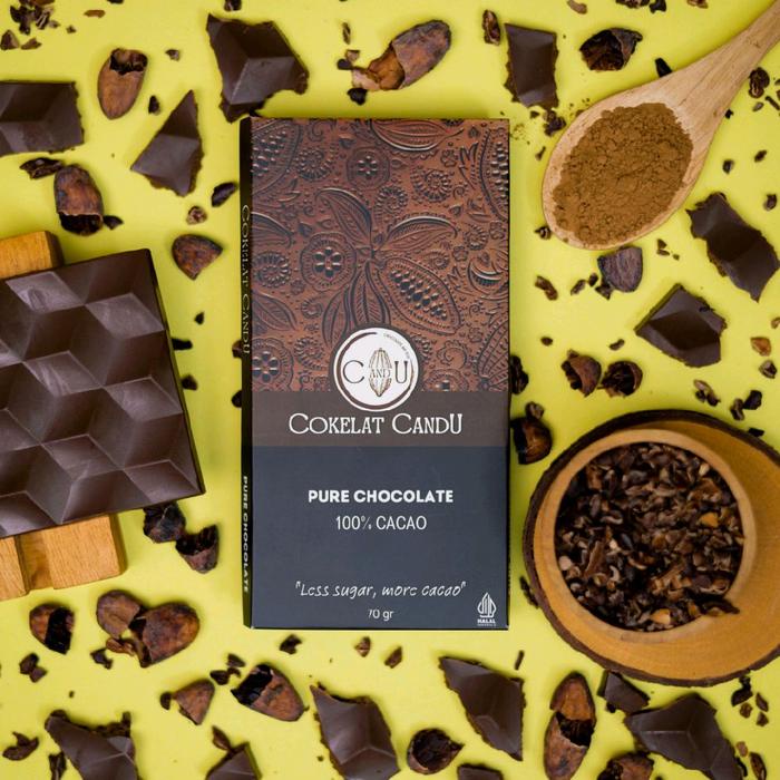 

Pure Dark Chocolate 100% Sugar Free Cokelat Food Coklat