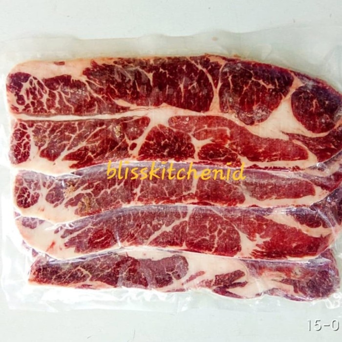 

HJK AUS Boneless Wagyu Chuck Short Ribs Galbi / Kalbi / Karubi 1cm 500gr