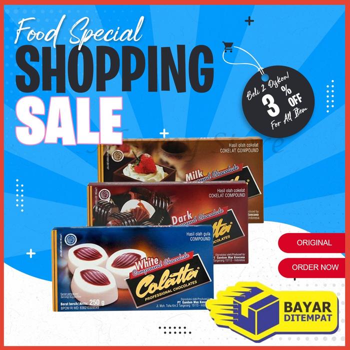 

Coklat Colatta Collata Blok Cokelat Batang Batangan Dark Chocolate Compound Murah 250gr