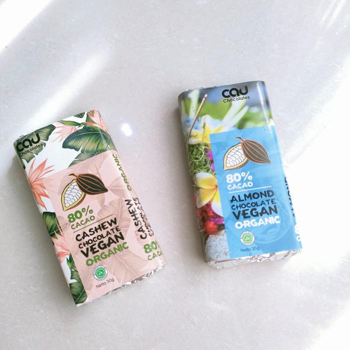 

Cau - Organic Vegan Dark Chocolate 80% 30g ( Dairy Free ) Cokelat Bebas Susu