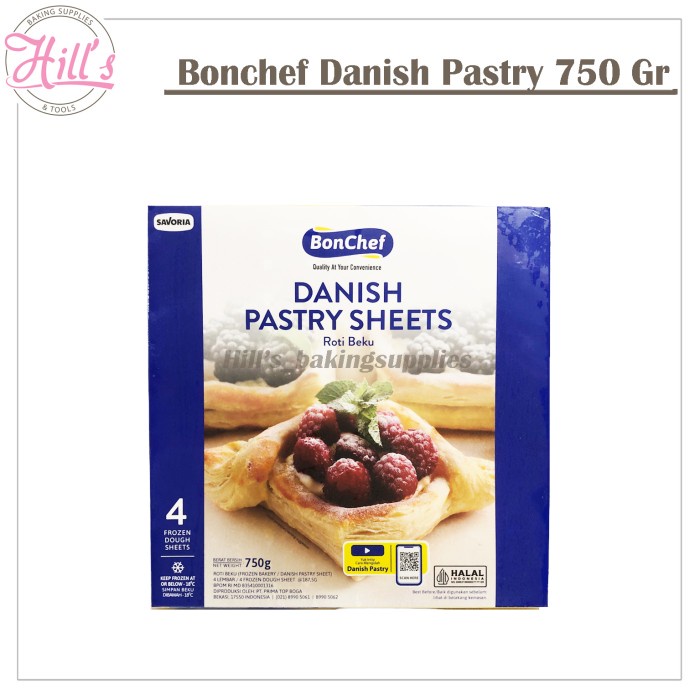 

BONCHEF DANISH PASTRY SHEET 750 GR / KULIT PASTRY / ADONAN PUFF 750GR