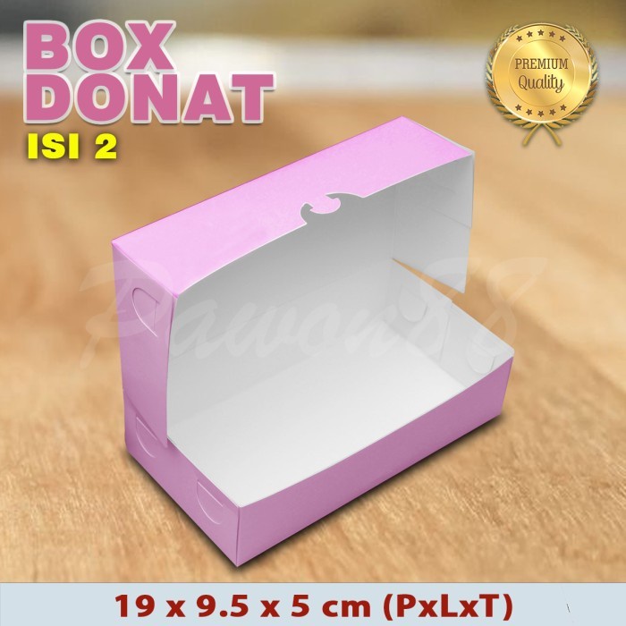 Dus Kotak Donat PINK - ISI 2