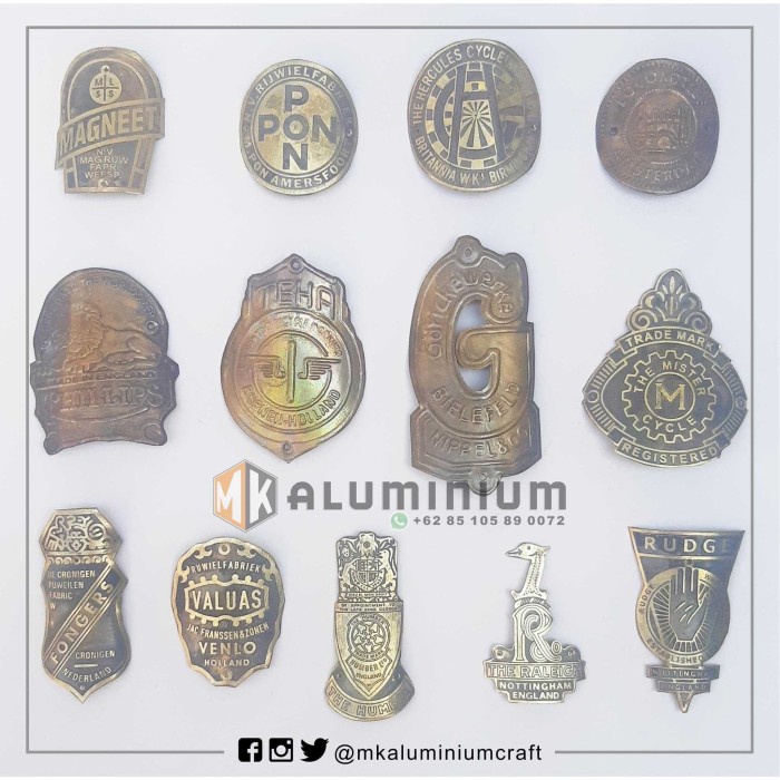 Promo The Raleigh - Plat Emblem Logo Sepeda Ontel Jawa Merk The Raleigh - Mk Berkualitas