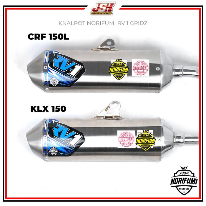 Sale Terbatas Knalpot Norifumi Rv1 N4 / Rv1 T3 / Rv1 Gridz Crf 150L Klx 150 Bf Bigfoot Dt Dtracker